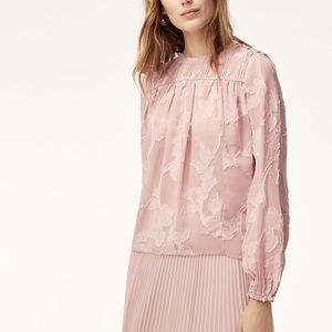 Aritzia Wilfred Lourdes Blouse (blush pink)